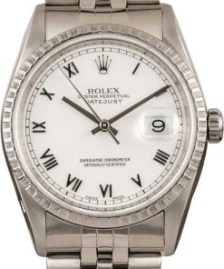 HandMade The Rolex Steel Datejust 16220 White Roman