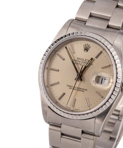 Alternative view of HandMade The Rolex Steel Datejust 16220 Silver Dial T