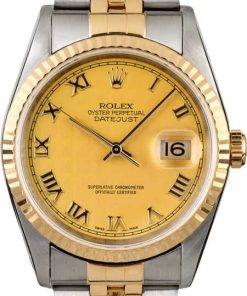 HandMade The Rolex Datejust 16233 Champagne Pyramid Dial