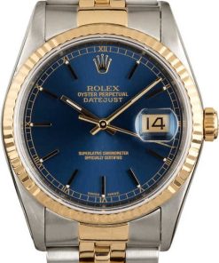 HandMade The Rolex Datejust 16233 Blue Index Dial Two Tone Jubilee