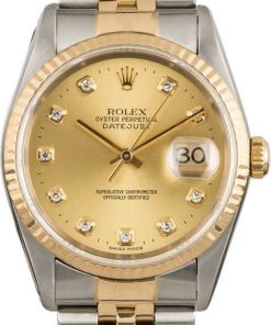 HandMade The Rolex DateJust 16233 Champagne Diamond
