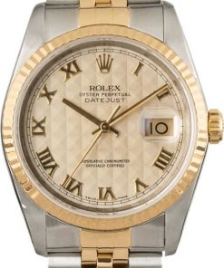 HandMade The Rolex Datejust 16233 Ivory Pyramid Roman Dial