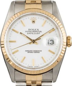 HandMade The Rolex Datejust 16233 Two Tone White Index Dial