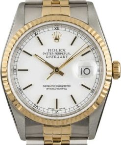 HandMade The Rolex Datejust 16233 Two Tone with White Index Dial