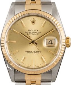 HandMade The Rolex Datejust 16233 Champagne Tritium Dial