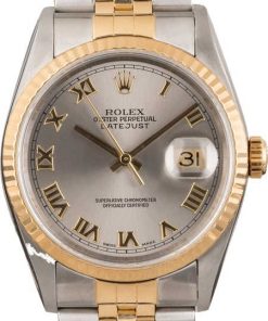 HandMade The Rolex Two Tone Datejust 16233 Rhodium Roman Dial
