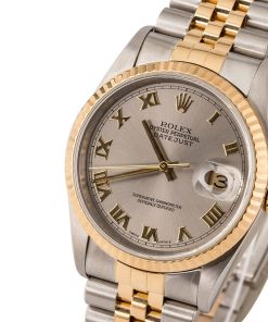 Alternative view of HandMade The Rolex Two Tone Datejust 16233 Rhodium Roman Dial