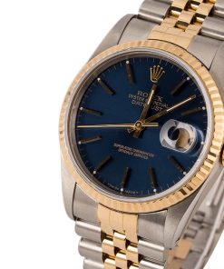 Alternative view of HandMade The Rolex Datejust Two Tone 16233 Blue Dial