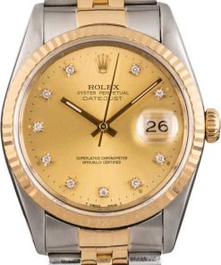 HandMade The Rolex Datejust 16233 Champagne Diamond Dial