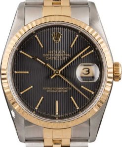 HandMade The Rolex Datejust Two Tone 16233 Black Tapestry Dial