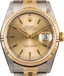 HandMade The Rolex Champagne Dial Datejust 16233 Two Tone
