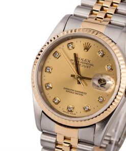 Alternative view of HandMade The Rolex Datejust 16233 Champagne Diamonds