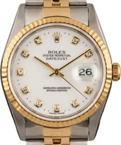 HandMade The Rolex Datejust 16233 White Diamond Dial