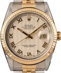HandMade The Rolex Datejust 16233 Ivory Pyramid Roman Dial