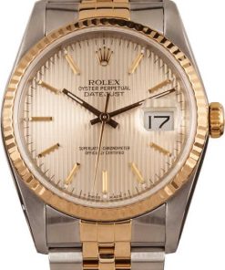 HandMade The Rolex Datejust 16233 Silver Tapestry