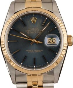 HandMade The Rolex Two Tone Datejust 16233 Blue Index