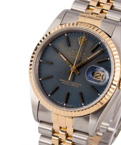 Alternative view of HandMade The Rolex Two Tone Datejust 16233 Blue Index