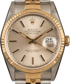 HandMade The Rolex 36MM Datejust 16233 Silver Dial T