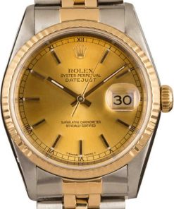 HandMade The Rolex Datejust 16233 Mens Two Tone Champagne Dial