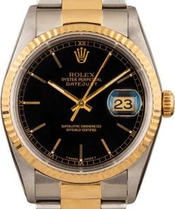 HandMade The Rolex Two Tone Datejust 16233 Black Index Dial