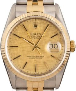 HandMade The Rolex Datejust 16233 Champagne Linen Dial
