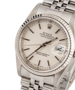Alternative view of HandMade The Rolex Datejust 16234 Silver Dial with Steel Jubilee