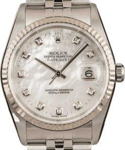 HandMade The Rolex Datejust 16234 MOP Diamond Dial T