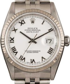 HandMade The Rolex DateJust 16234 White Roman Dial Fluted Bezel