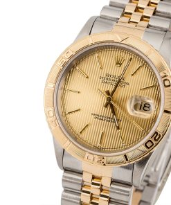 Alternative view of HandMade The Rolex DateJust 16263 Champagne Tapestry Dial