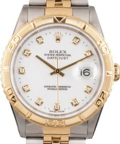 HandMade The Rolex Datejust Turn-O-Graph Diamond Dial 16263 Two Tone