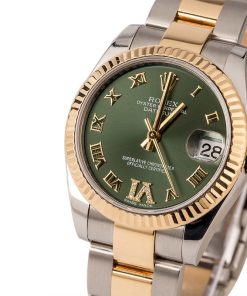 Alternative view of HandMade The Rolex Datejust 178273 Mid-size Olive Green Dial