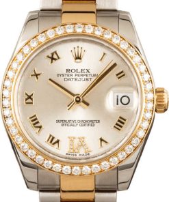 HandMade The Mid-Size Rolex Datejust 178383 Diamond Bezel & VI