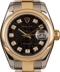 HandMade The Rolex Datejust 179163 Black Jubilee Diamond Dial