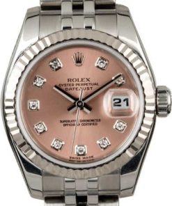 HandMade The Rolex Ladies Datejust 179174 Salmon Diamond Dial