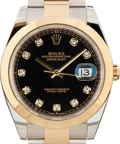 HandMade The Rolex Datejust 41 126303 Black Diamond Dial