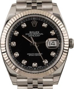 HandMade The Rolex Datejust 41 Ref 126334 Black Diamond Dial