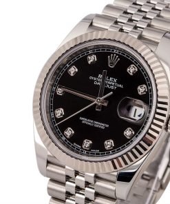 Alternative view of HandMade The Rolex Datejust 41 Ref 126334 Black Diamond Dial