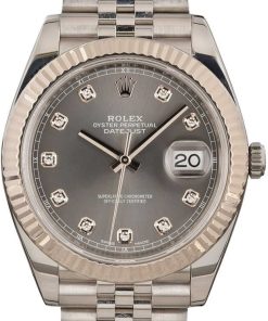 HandMade The Rolex Datejust 41 Ref 126334 Dark Rhodium Diamond Dial