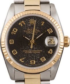 HandMade The Rolex Two Tone Datejust 68273 Black Jubilee Dial