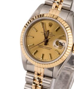 Alternative view of HandMade The Rolex Datejust 69173 Two Tone with Fluted Bezel