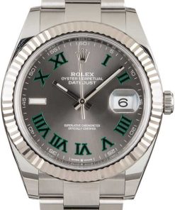 HandMade The Rolex Datejust 126334 Green Roman Markers Watch