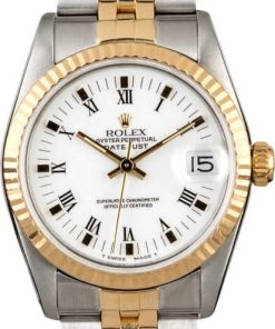 HandMade The Rolex Mid-Size Datejust 68273 White Roman