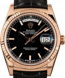 HandMade The Rolex Day-Date 118135 Everose Gold w/ Leather