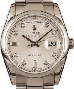 HandMade The Rolex 118209 White Gold Day Date Diamond Dial T