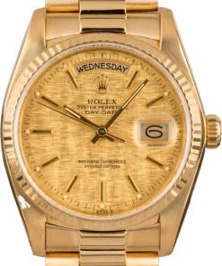 HandMade The Rolex President 18038 Champagne Linen Dial