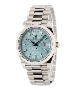Alternative view of HandMade The Rolex Day-Date 40 228206 Ice Blue Diagonal Motif Dial
