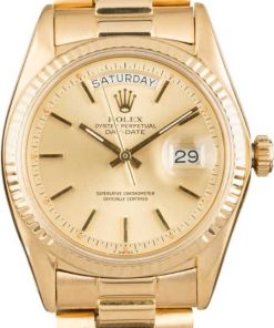 HandMade The Rolex President 1803 Champagne 'Pie Pan' Dial