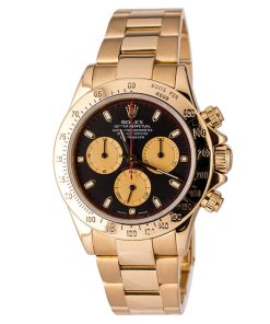 Alternative view of HandMade The 18K Yellow Gold Rolex Daytona Black Dial