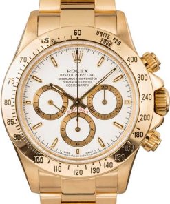 HandMade The 18K Yellow Gold Rolex Daytona White Dial