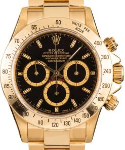 HandMade The Yellow Gold Rolex Daytona 16528 Black Dial